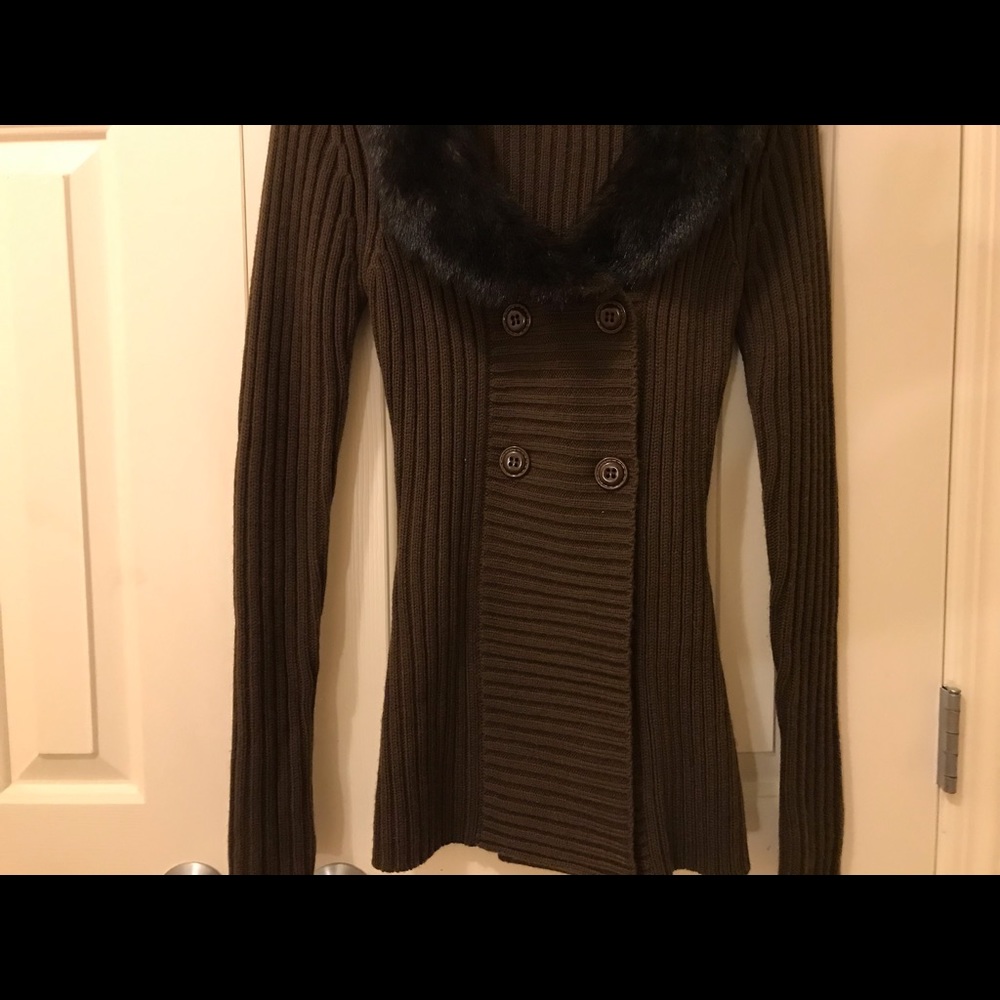 Wet Seal gently gently used Faux fur Sweater Size Small